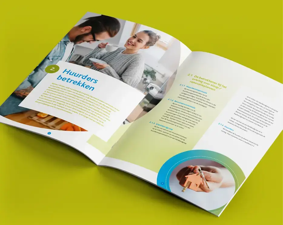 Rijnhart wonen   brochure materiaal branding communicatie