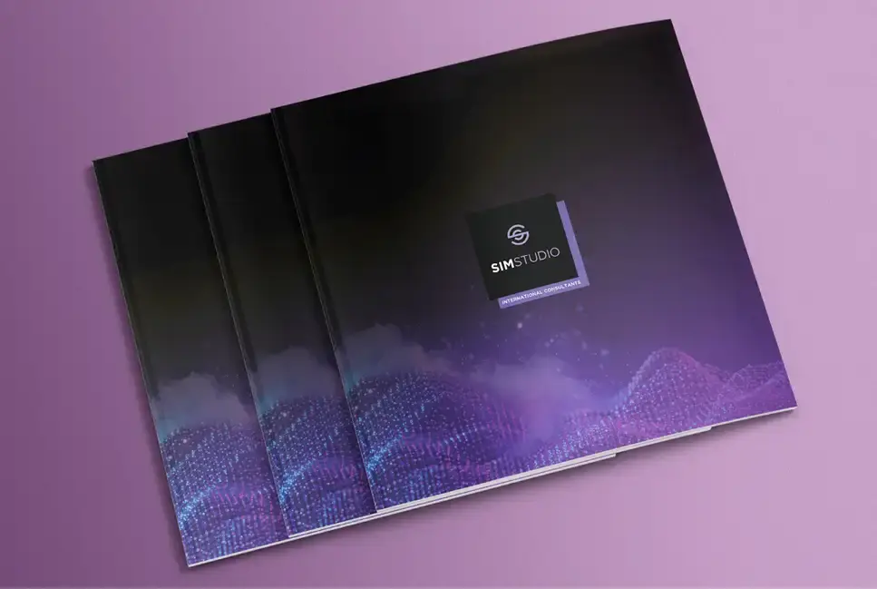 SimStudio   cover company profile brochure ontwerp