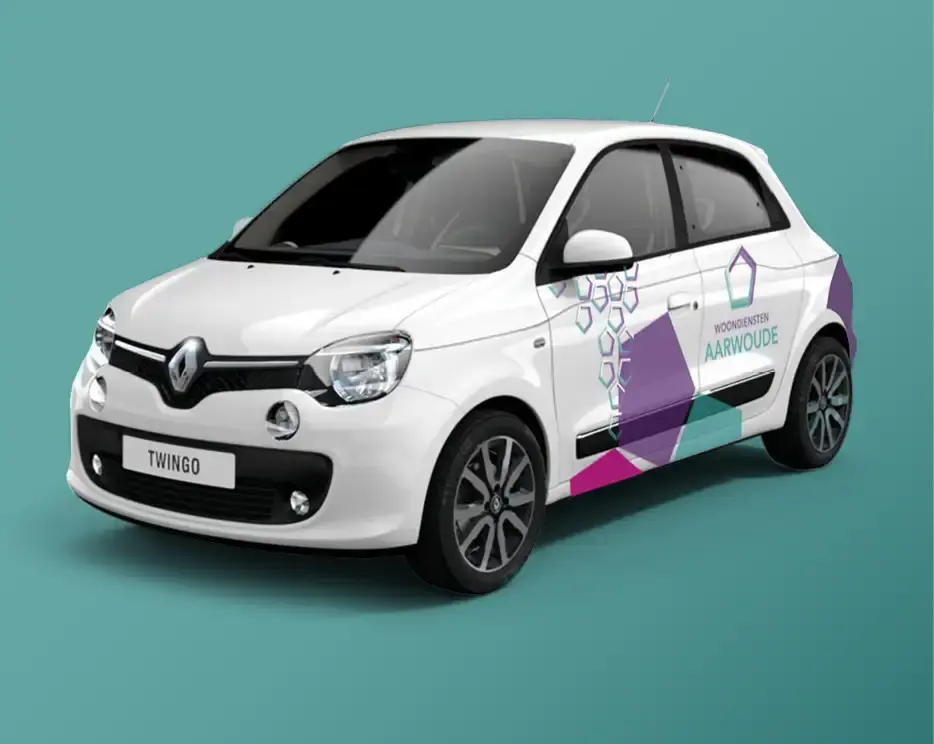 Woondiensten Aarwoude   Autostickers ontwerp plakken